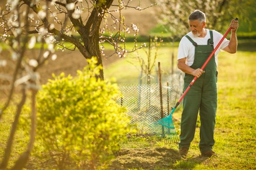 Low-carbon van used for sustainable gardening work in Hadley Wood